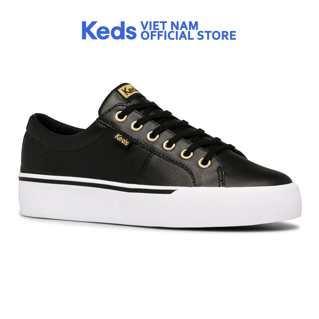 Giày Thể Thao Keds Nữ- Jump Kick Dou Leather Black- KD064961