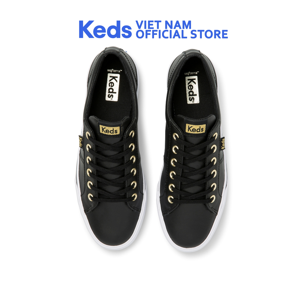 Giày Thể Thao Keds Nữ- Jump Kick Dou Leather Black- KD064961