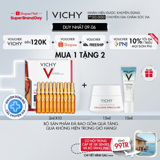 Bộ sản phẩm làm sáng da, giảm thâm nám và phục hồi, ngừa lão hoá Vichy Liftactiv Specialist Glyco-C