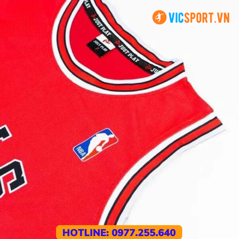 Bộ Quần Áo Bóng Rổ Trẻ Em Bulls Đủ Màu Loại 1 Cao Cấp,Thoáng Mát, Thấm Mồ Hôi - Vicsport