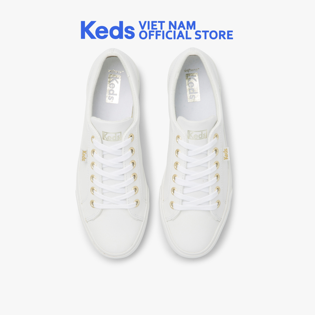 Giày Thể Thao Keds Nữ- Jump Kick Leather White- KD063681