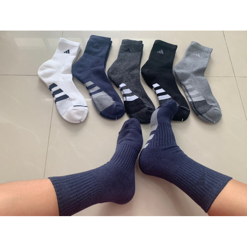 Tất adidas Nam chính hãng xuất xịn chất mềm mịn cổ trung