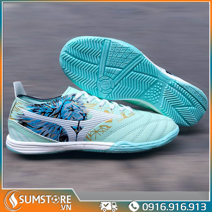 Giày Đá Bóng Sân Gỗ Futsal Mizi Sói Ngọc May Cả Đế