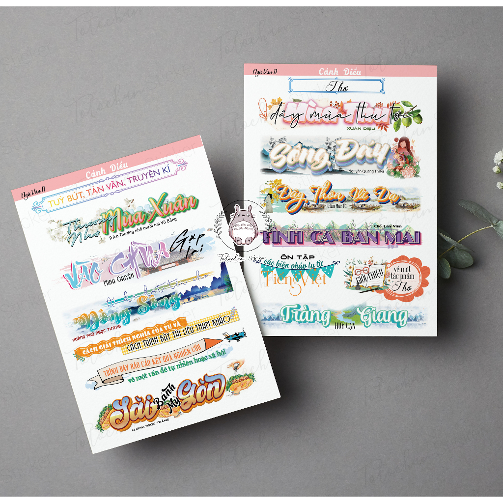 Văn 11 CÁNH DIỀU, sét 9 tấm tiêu đề