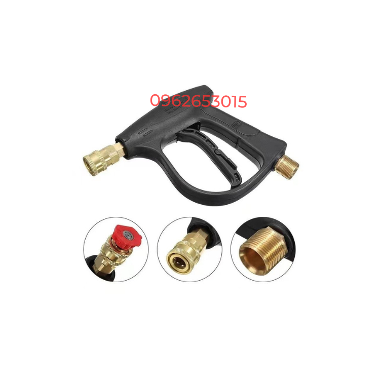 Béc phun rửa xe cao áp 1/4 kèm khớp cái nối nhanh 1/4ich ren trong và súng ren ngoài 14mm,22mm