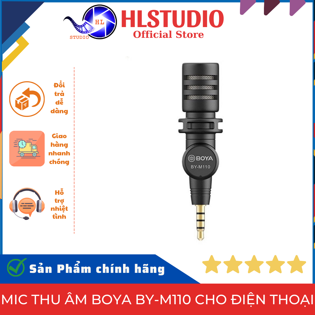 Mic Thu Âm BOYA BY-M110 Cho Điện Thoại HL Studio