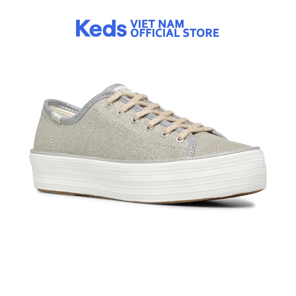 Giày Keds Nữ- Triple Kick Metallic Silver Canvas- KD066515