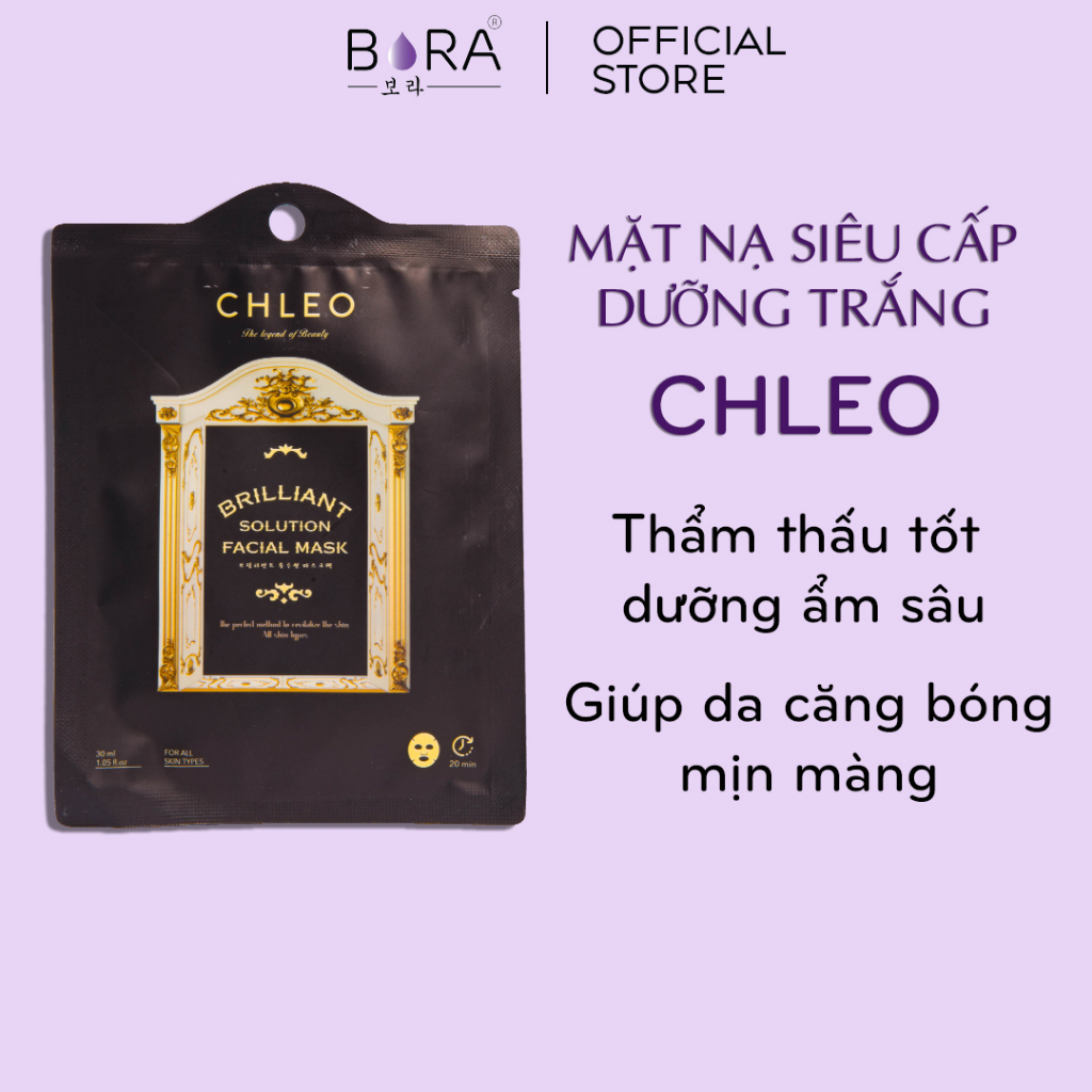 COMBO 50 Mặt Nạ Collagen BORA CHLEO Cấp Ẩm Dưỡng Trắng Da Hiệu Quả Gói 30ml