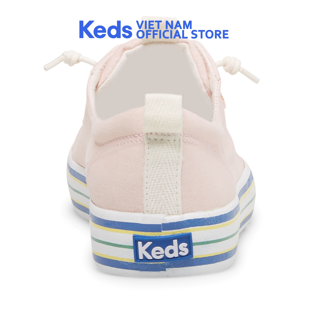 Giày Keds Nữ- Kickback Canvas Striple Foxing Pink- KD066327