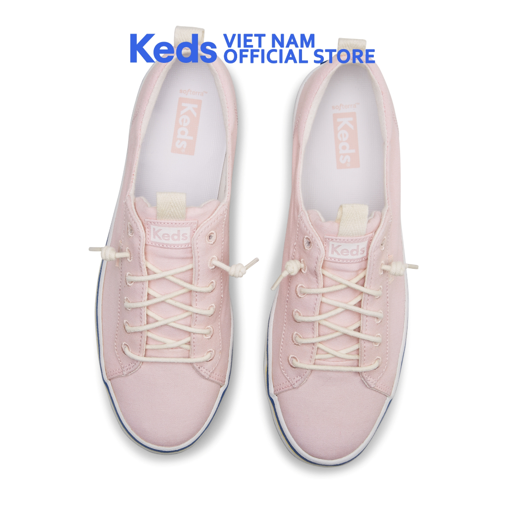 Giày Keds Nữ- Kickback Canvas Striple Foxing Pink- KD066327