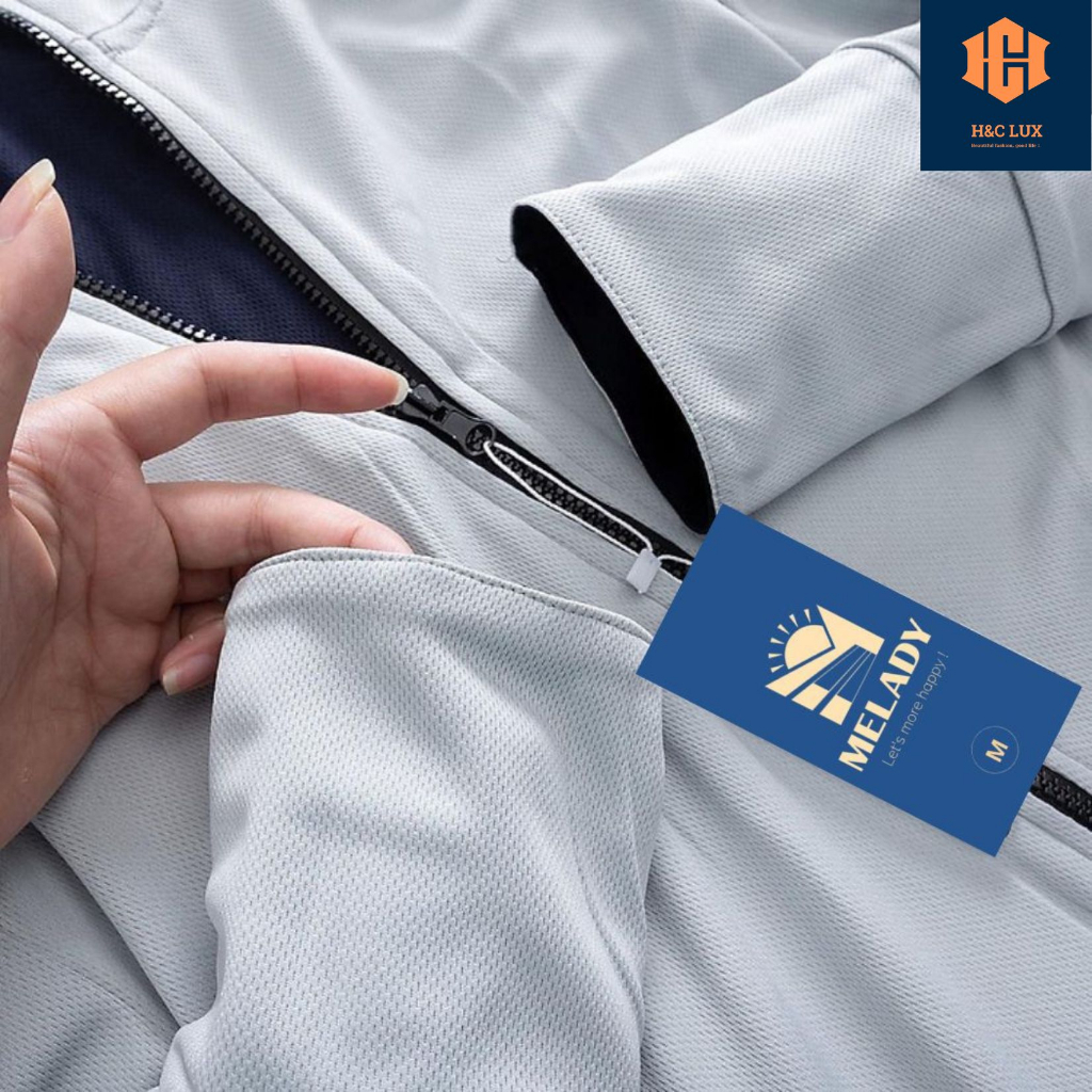 Áo chống nắng nam nữ 2 mặt, 4 màu siêu đẹp, ép phản quang tay thể thao