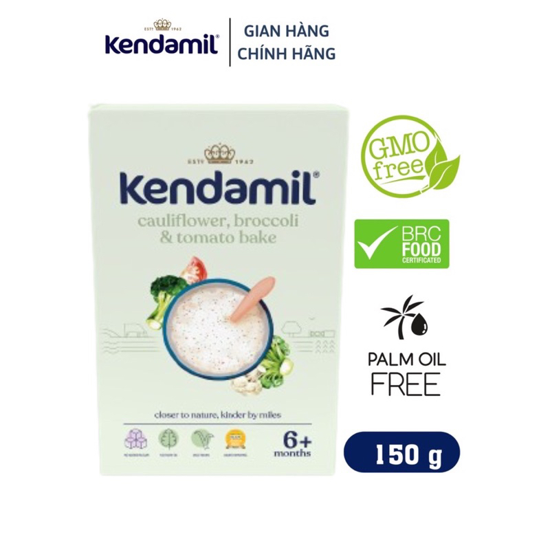 Bột Ăn Dặm Cho Bé từ 6 Tháng Kendamil Vị Súp Lơ Bông Cải Cà Chua - 150g