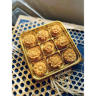 Combo 10 Hộp nhựa đựng 9 bánh 50gr kích thước mỗi ô 6cm cao 5cm