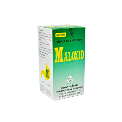 Maloxid hộp 10 vỉ x 8 viên nhai làm giảm các triệu chứng đầy hơi, khó tiêu, chướng bụng, nóng rát dạ dày