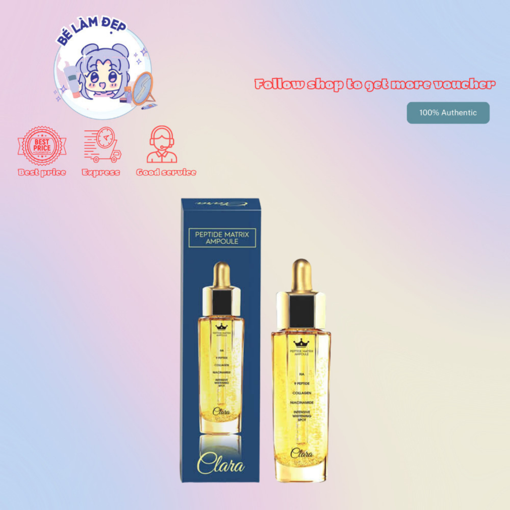 Serum Clara Peptide Matrix Ampoule - Tinh Chất Dưỡng Trắng Da Siêu căng bóng Hàn Quốc - 50ml