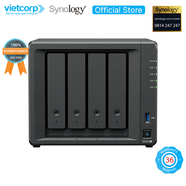 Thiết bị lưu trữ NAS Synology DS423+ - Hàng Chính Hãng