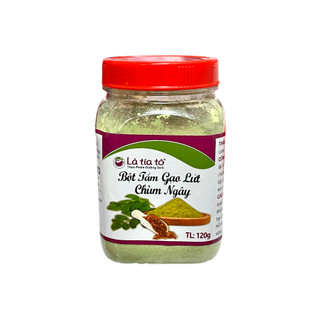 BỘT TẮM CÁM GẠO LÁ CHÙM NGÂY 120gr - LÁ TÍA TÔ