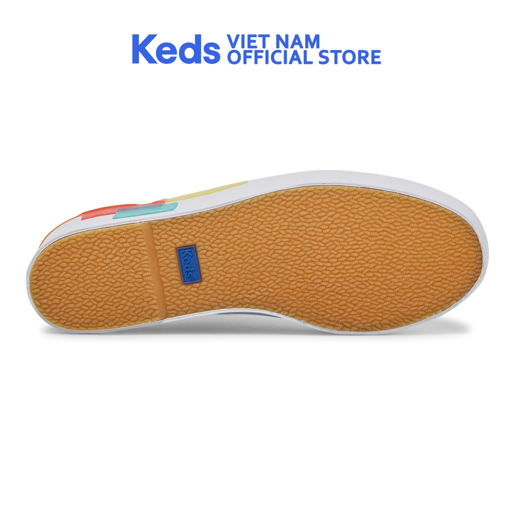 Giày Keds Nữ- Triple Up Canvas Blocked Rubber White- KD066390