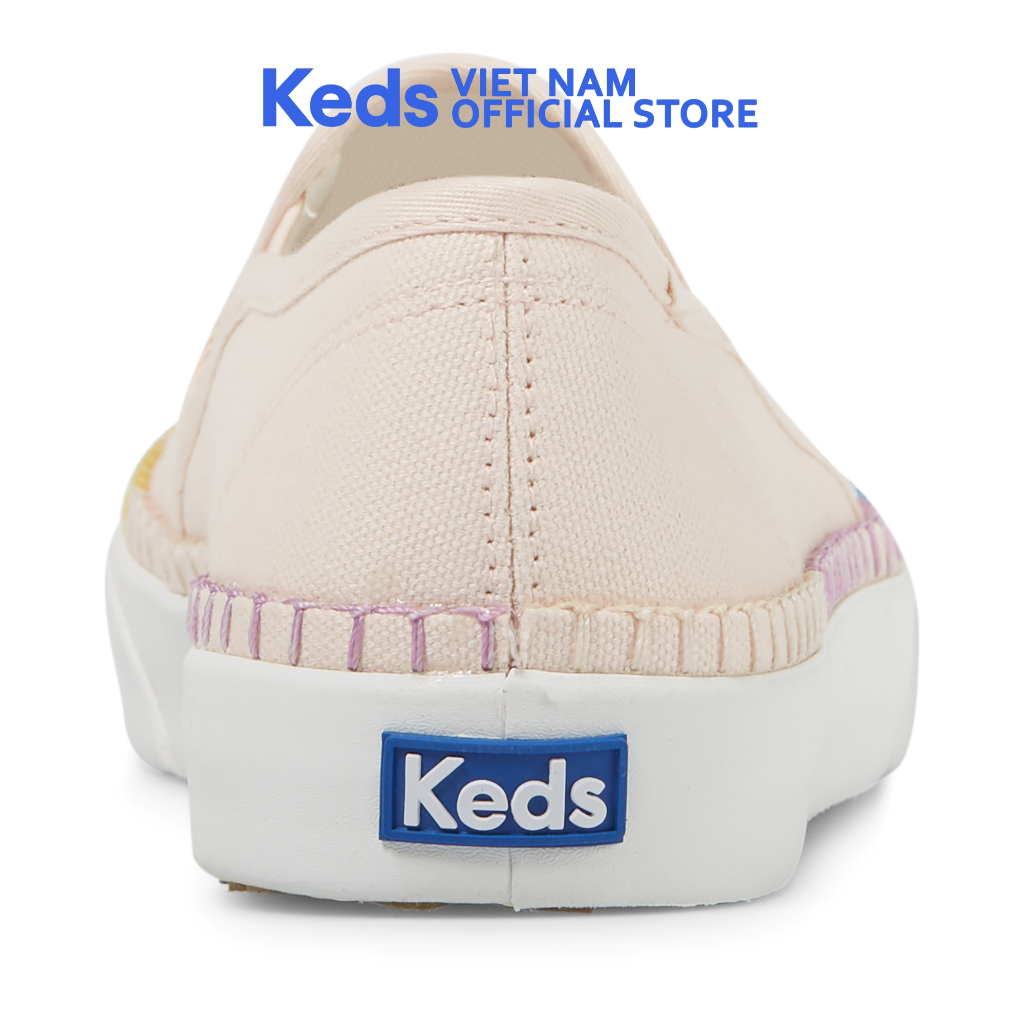 Giày Keds Nữ- Double Decker Whipstitch Foxin Canvas Pink - KD066649