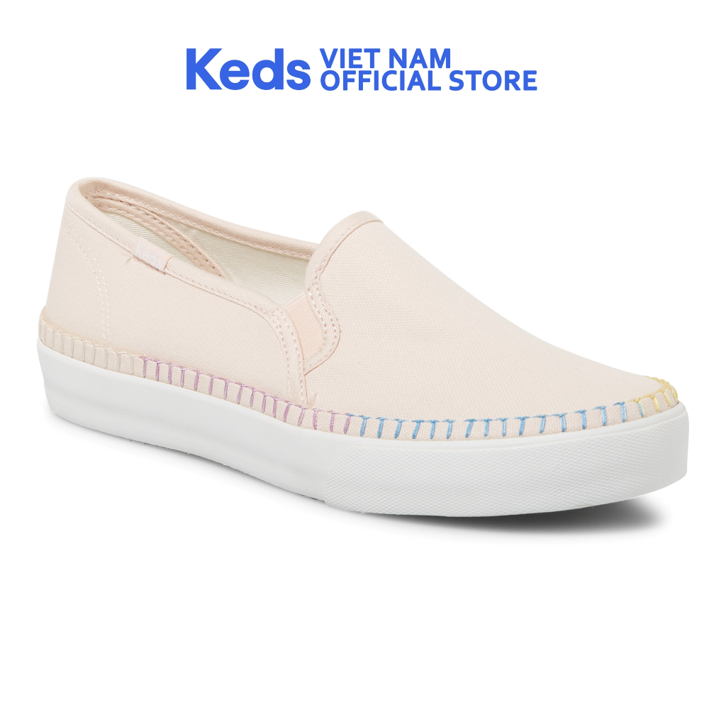 Giày Keds Nữ- Double Decker Whipstitch Foxin Canvas Pink - KD066649