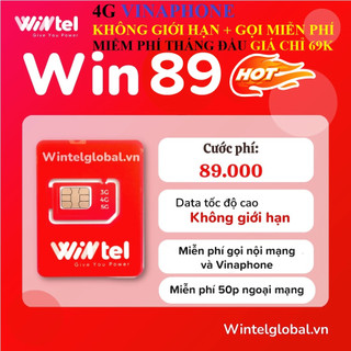 SIM WINTEL DATA KHÔNG GIỚI HẠN [Miễn phí tháng đầu], Sim Wintel 4G VINAPHONE, Sim VINAPHONE WIN60 WIN89