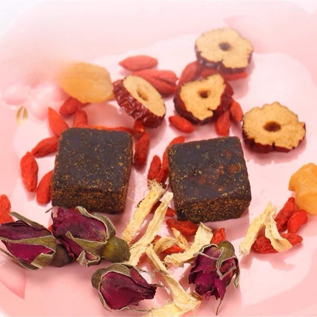 Trà gừng đường nâu kết hợp táo đỏ, long nhãn, kỷ tử SATOSO gói 10g