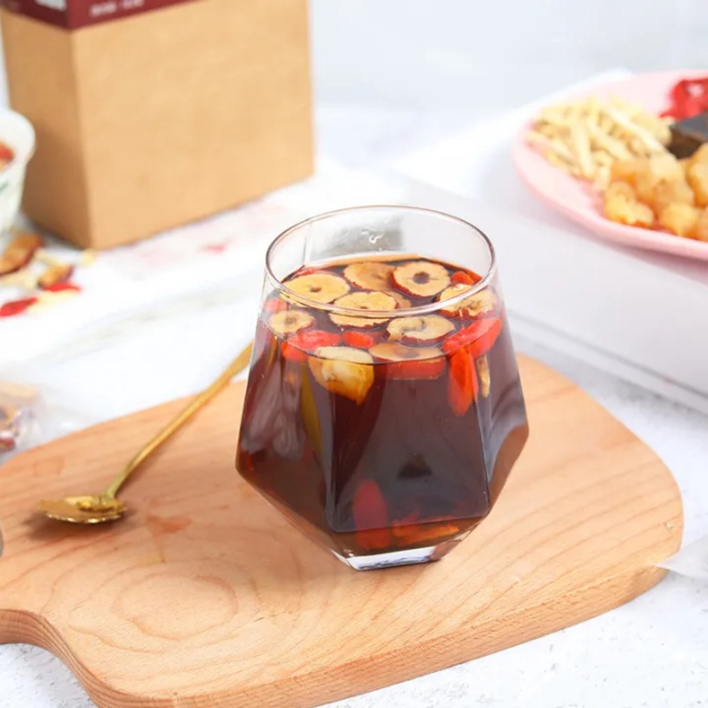 Trà gừng đường nâu kết hợp táo đỏ, long nhãn, kỷ tử SATOSO gói 10g