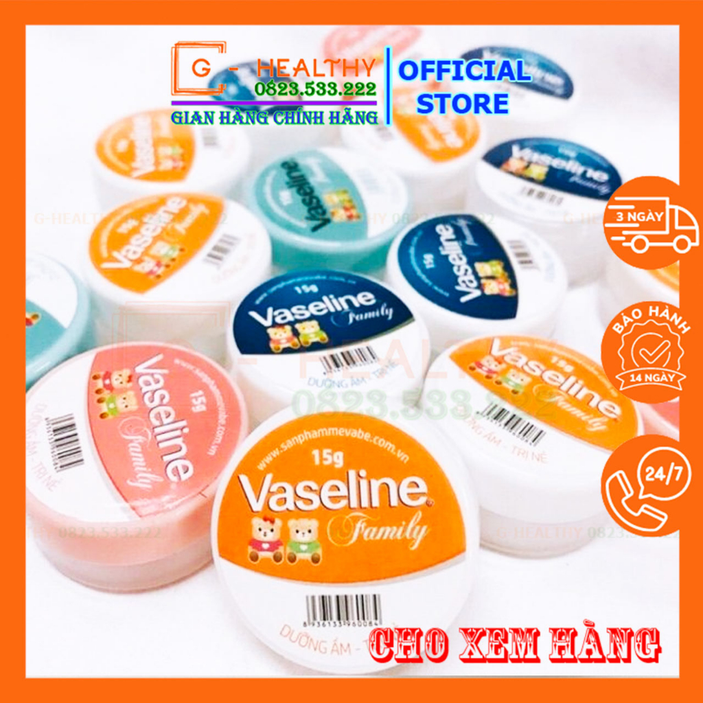 Kem nẻ Vaseline Family, dưỡng ẩm Hũ 7g - giảm nẻ da từ thảo dược, ngăn ngừa khô da