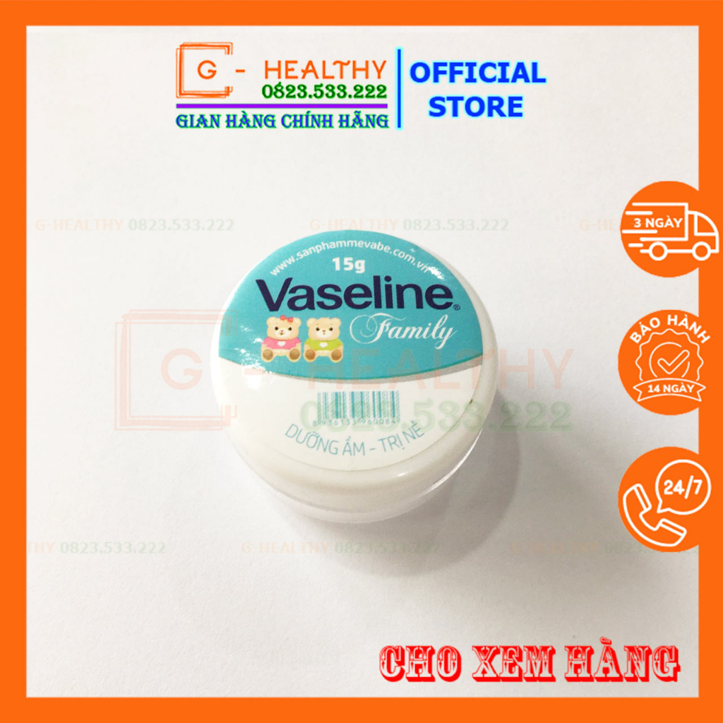 Kem nẻ Vaseline Family, dưỡng ẩm Hũ 7g - giảm nẻ da từ thảo dược, ngăn ngừa khô da