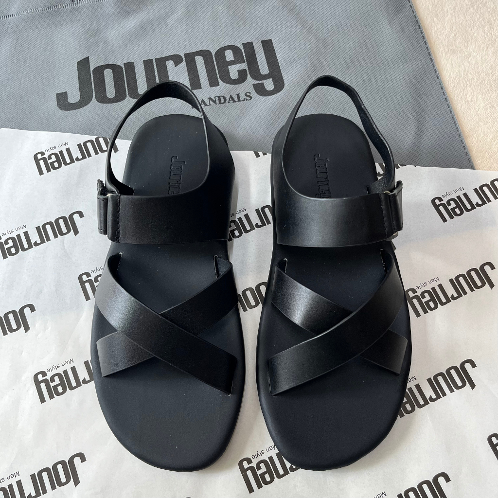 Sandals Nam Nữ JOURNEY Quai Chéo Basic Unisex Chất Liệu Da Cao Cấp