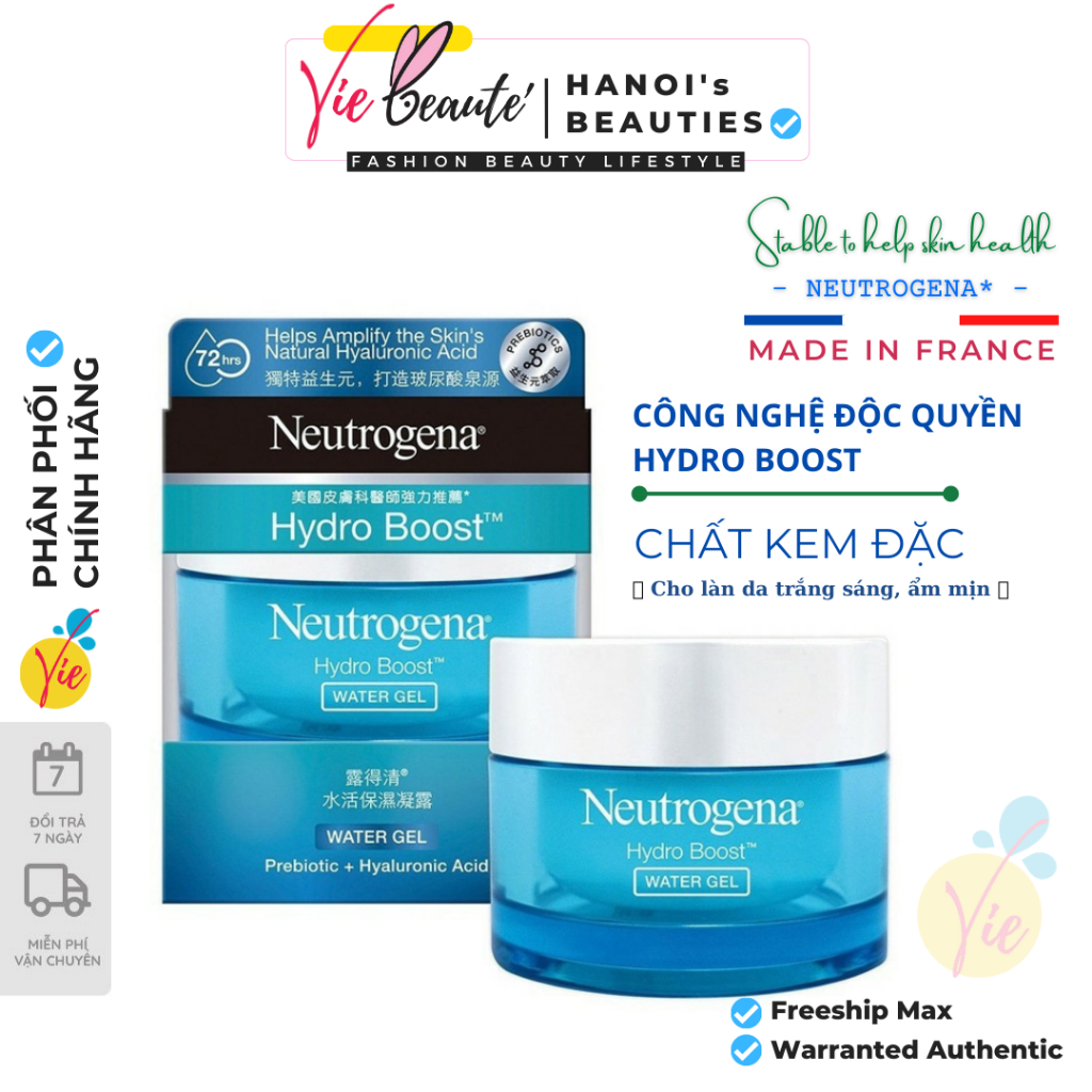 Kem dưỡng ẩm Neutrogena Hydro Boost Water Gel 50g cấp ẩm căng bóng da