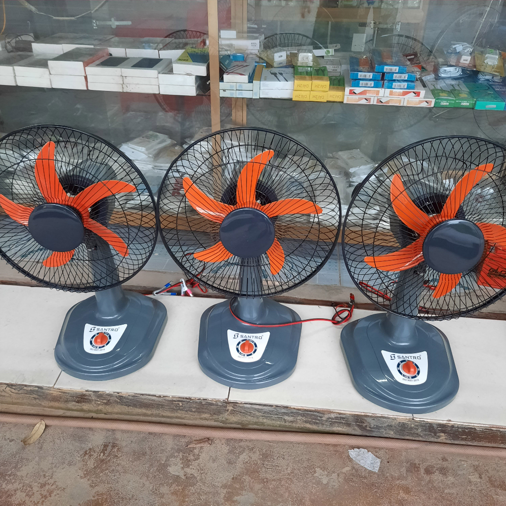 Quạt bàn acquy 12v chạy bình xe máy ô tô bảo hành 12 tháng