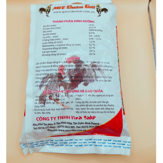 MFF chicken Gold 2kg thức ăn hỗn hợp, cám gà đá vinasake