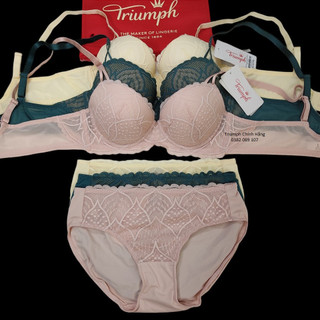 Đồ lót nữ nâng ngực, có gọng, áo ngực nâng ngực, quần lót ren sexy - Triumph Style Double Push WHU