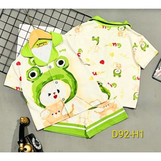 MÃ D92 BỘ PIZAMA ĐÙI BÉ GÁI THUN LẠNH 3D SIZE 8-20Kg