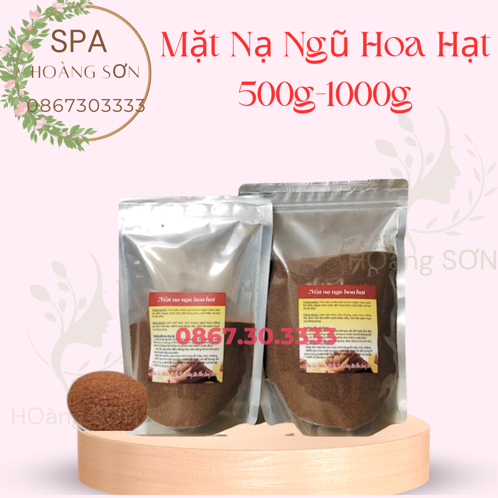 Mặt Nạ Ngũ Hoa Hạt Đắp Mặt Nguyên Chất, Hạt Đinh Lịch Handmade