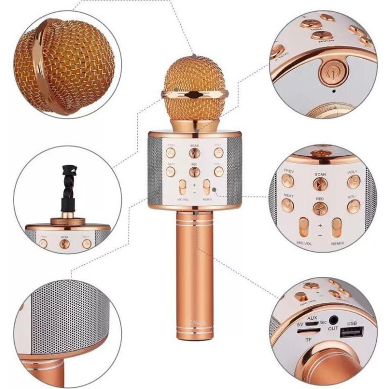 Mic Hát Karaoke Cầm Tay Không Dây - Micro Karaoke Bluetooth Bảo Hành 12 Tháng | BigBuy360 - bigbuy360.vn