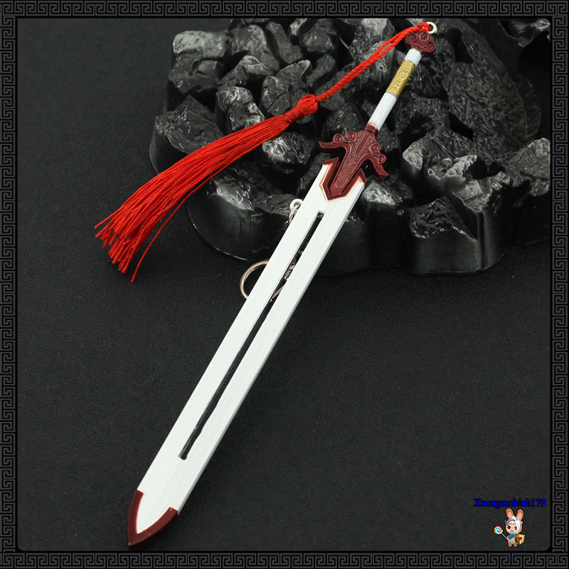 Mô hình sưu tầm Ỷ Thiên Đồ Long Ký 2001 Triệu Mẫn Ỷ Thiên kiếm kim loại 22cm