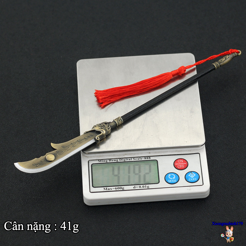 Mô hình sưu tầm Tam Quốc Chí Quan Vũ Thanh Long Yển Nguyệt đao  22cm 30cm