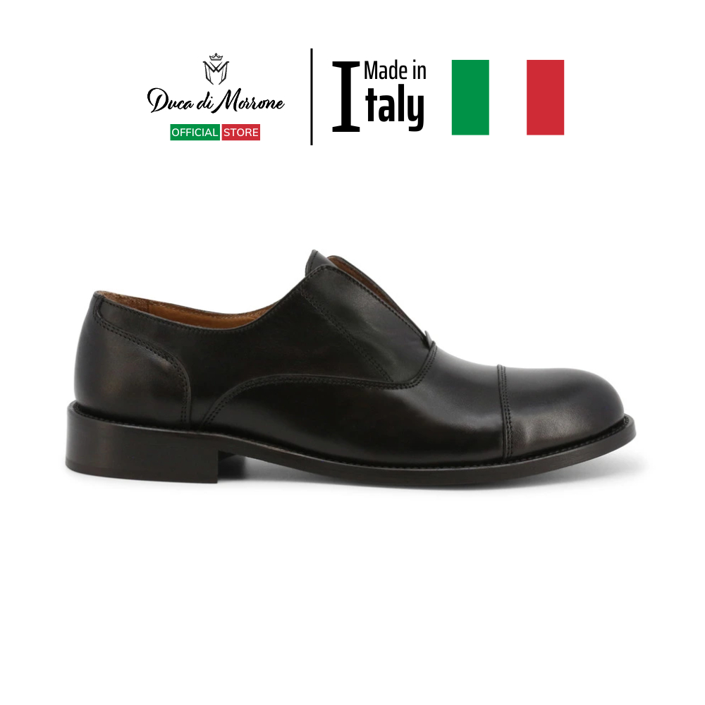 Giày Tây Lười Loafer Nam Duca Di Morrone Cao Cấp Mũi Tròn Da Trơn Co Dãn - Sản Xuất Tại Italy_LUCAS-VIT