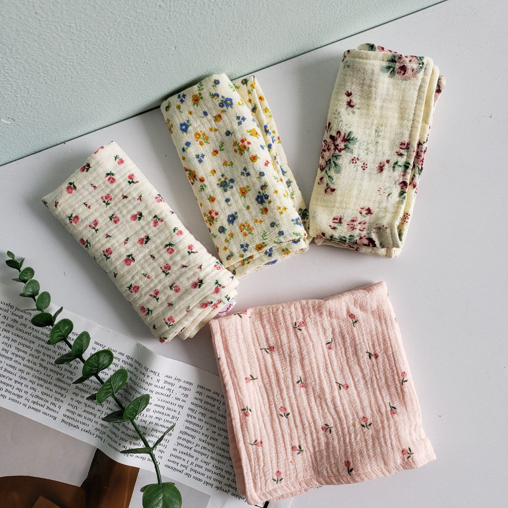 Khăn Xô Muslin 4 Lớp Dùng Cho Da Mặt Nhạy Cảm, Dễ Nổi Mụn, Lau Tay Siêu Thấm Hút
