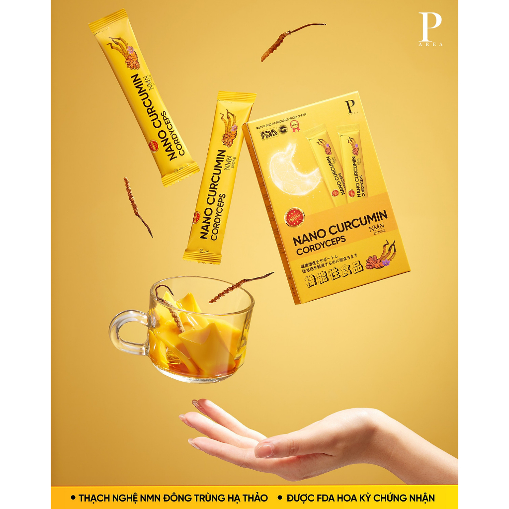 Thạch Nghệ Daily Curcumin 247 Vị Chuối Có Sợi Saffron Thật Giúp Ăn Ngủ Ngon