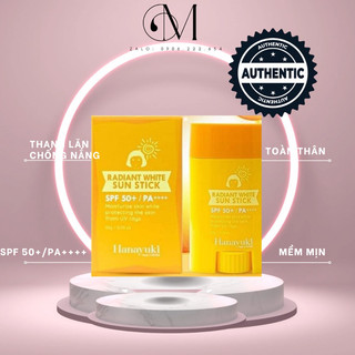KEM CHỐNG NẮNG DẠNG THỎI HANAYUKI RADIANT WHITE SUN STICK SPF 50+ CHÍNH HÃNG 100%