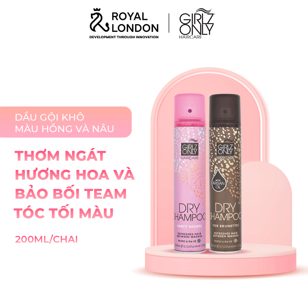 Combo 2 Dầu Gội Khô Dry Shampoo Girlz Only Party Nights & For Brunette