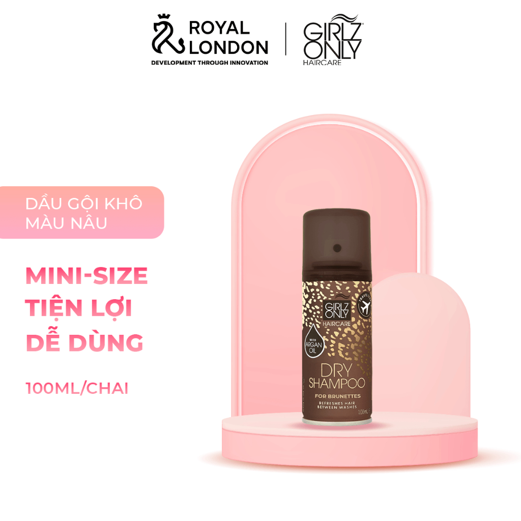 Dầu Gội Khô Dry Shampoo Girlz Only For Brunette (Nâu) Travel Size 100ml