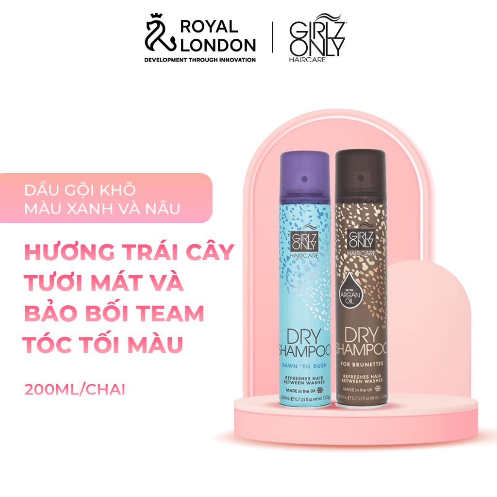 Combo 2 Dầu Gội Khô Dry Shampoo Girlz Only Dawn ‘Til Dusk & For Brunette