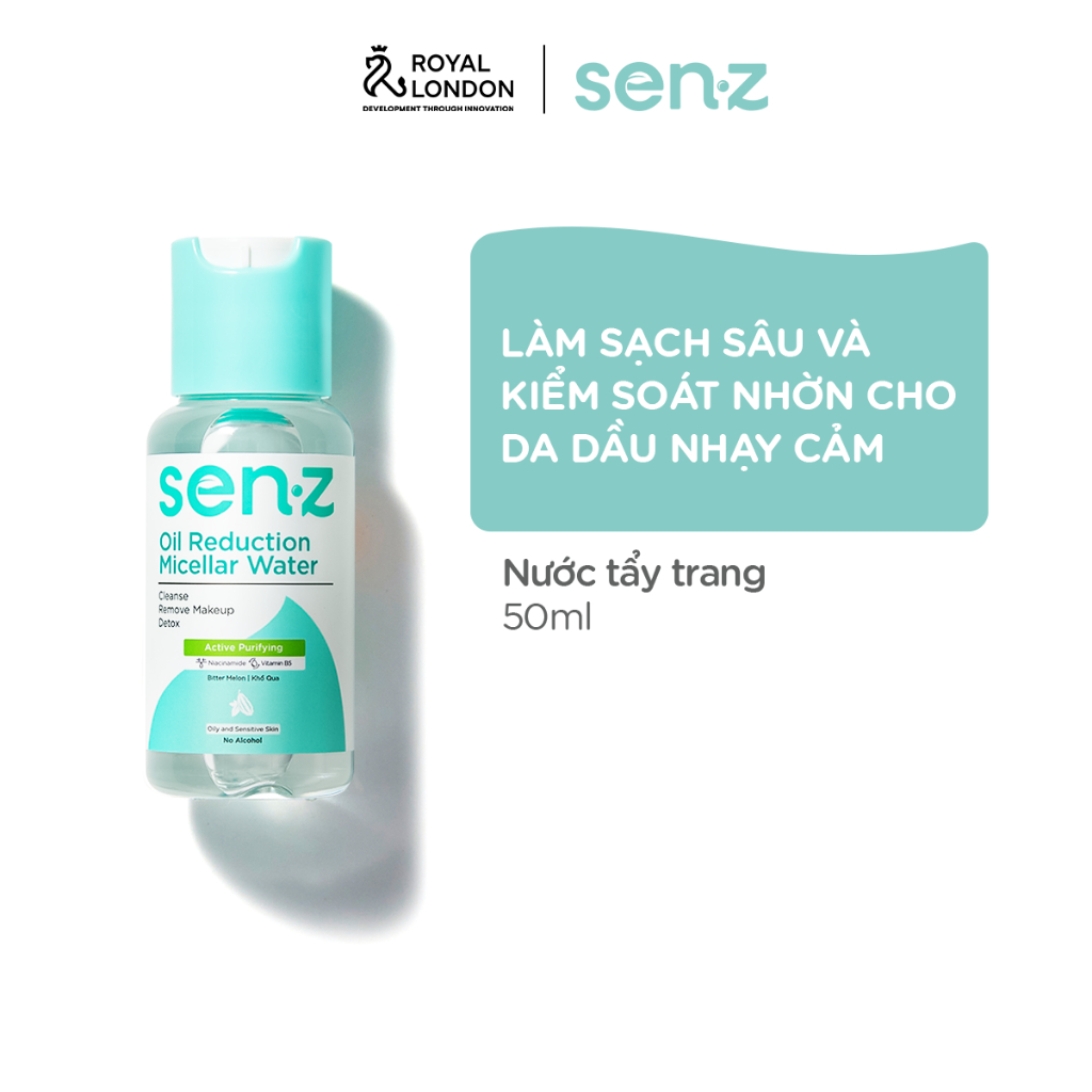 [QUÀ TẶNG KHÔNG BÁN] [TRAVEL SIZE] Nước Tẩy Trang Micellar Water Khổ Qua Dành Cho Da Dầu Mụn SENZ Oil Reduction 50ML