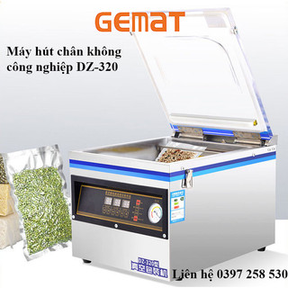 Máy hút chân không công nghiệp DZ320 không kén túi hoàn toàn tự động hút mạnh mẽ độ chân không đạt -1mpa công xuất 800W