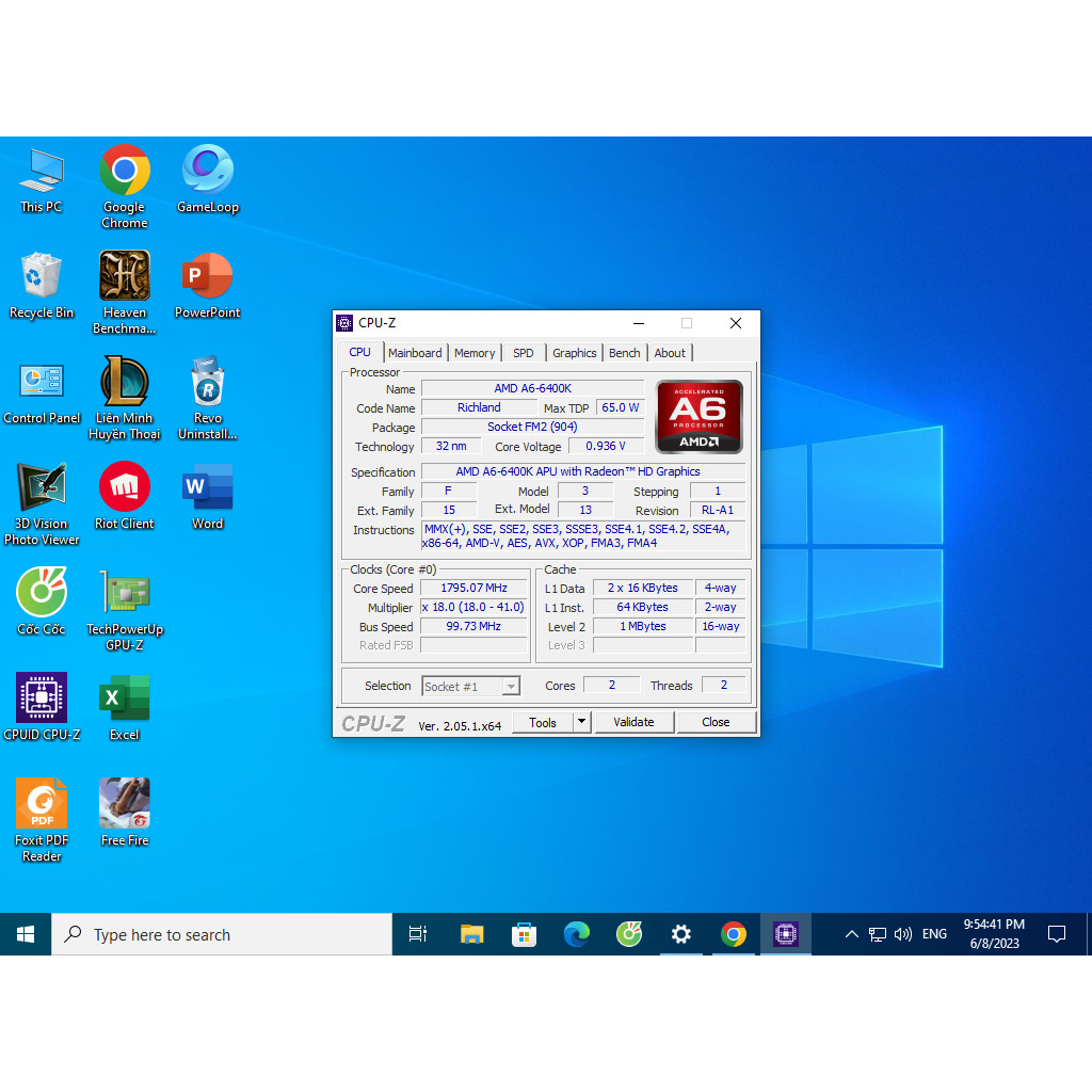 COMBO MAIN AMD FM2 + Tặng CPU A6 6400K + FAN + CHẮN MAIN.