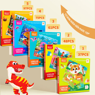 Đồ chơi xếp hình 3 trong 1, 5 cấp độ 10 mẫu cho bé từ 3 tuổi - hãng qiyi